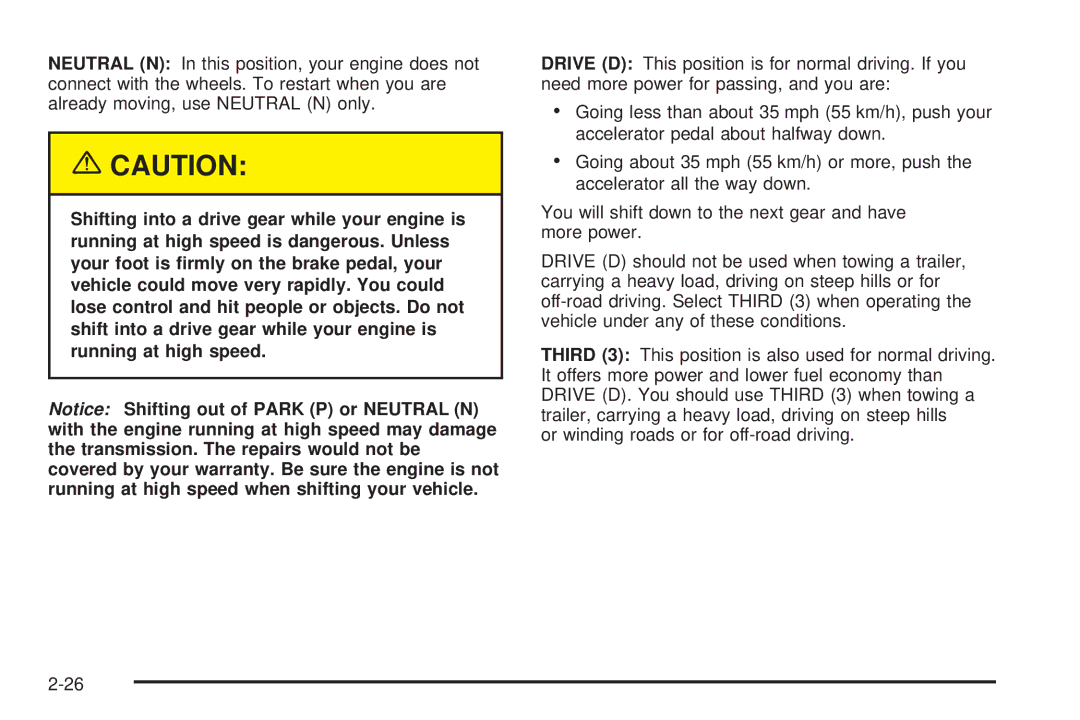 Chevrolet 2005 owner manual 