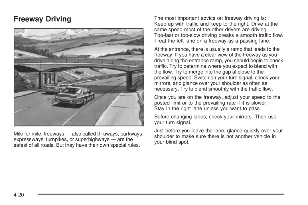 Chevrolet 2005 owner manual Freeway Driving 