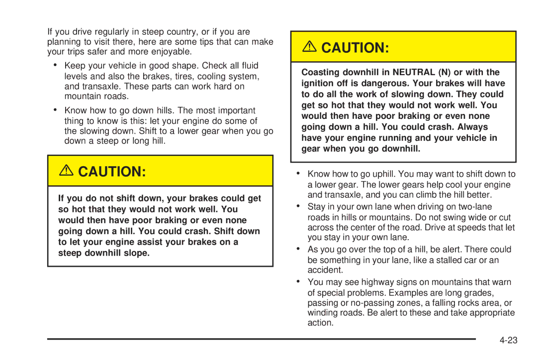 Chevrolet 2005 owner manual 