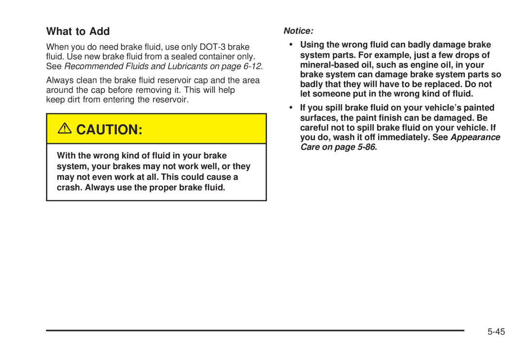 Chevrolet 2005 owner manual What to Add 