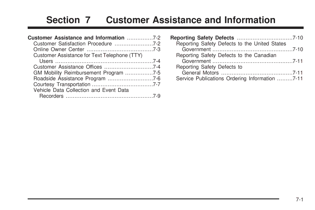 Chevrolet 2005 owner manual Section Customer Assistance and Information 