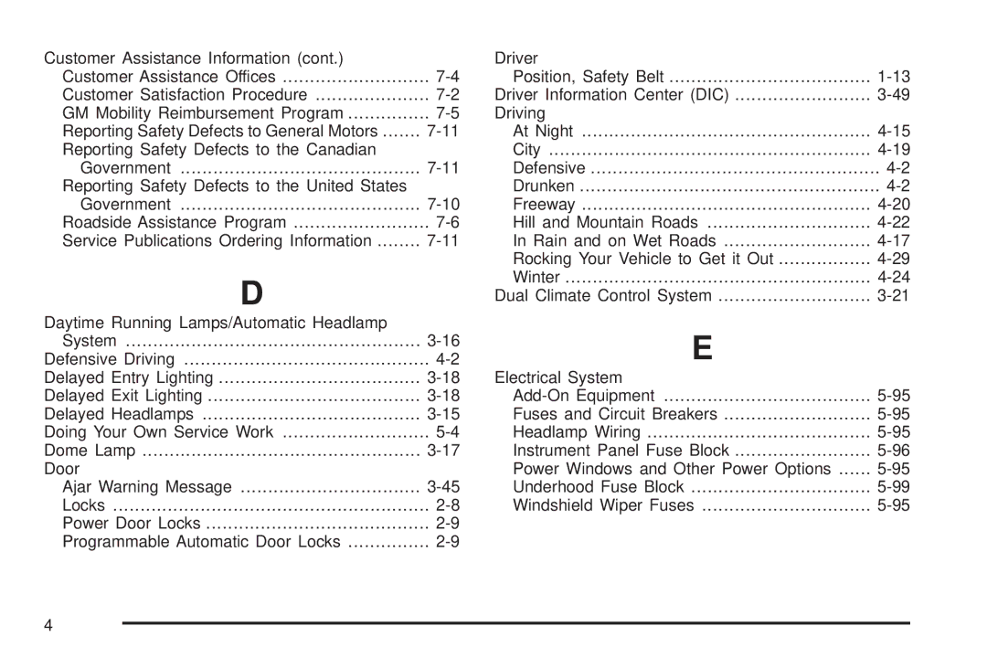 Chevrolet 2005 owner manual 