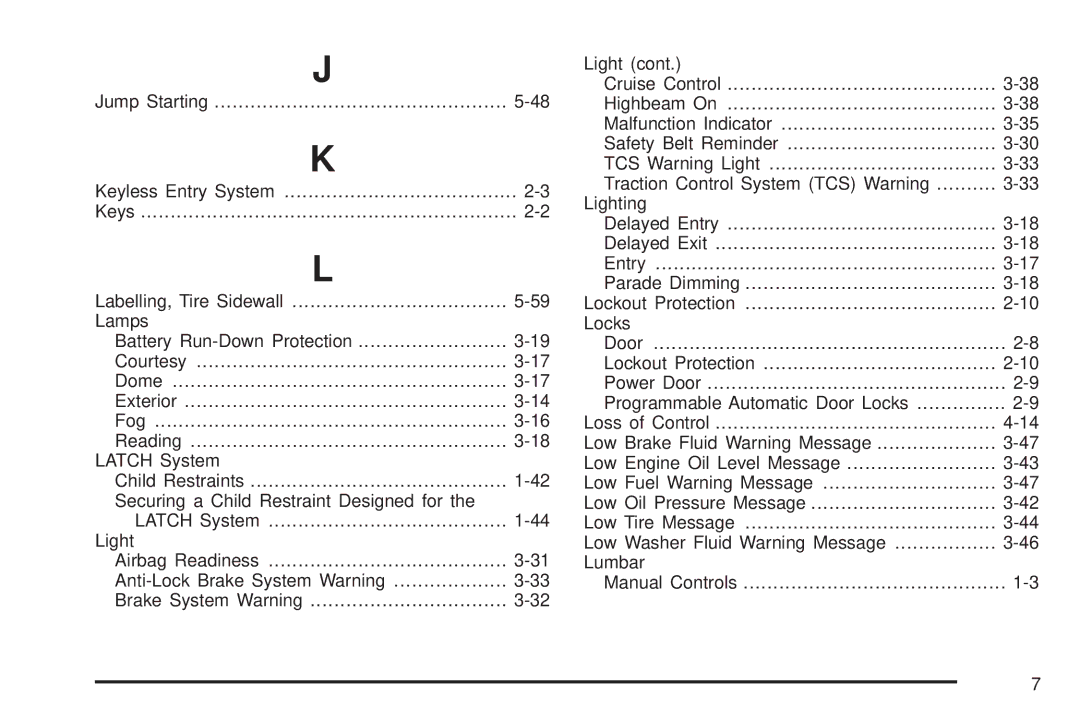 Chevrolet 2005 owner manual 