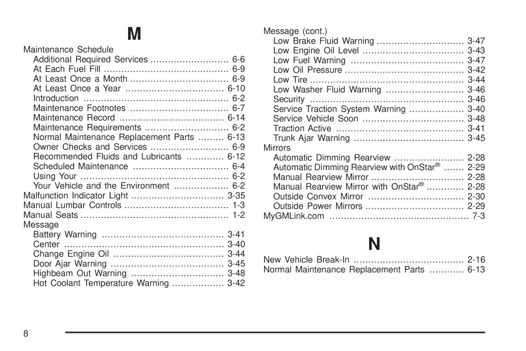 Chevrolet 2005 owner manual 