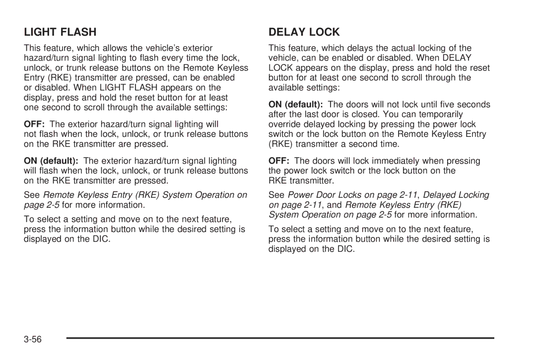 Chevrolet 2008 owner manual Light Flash 