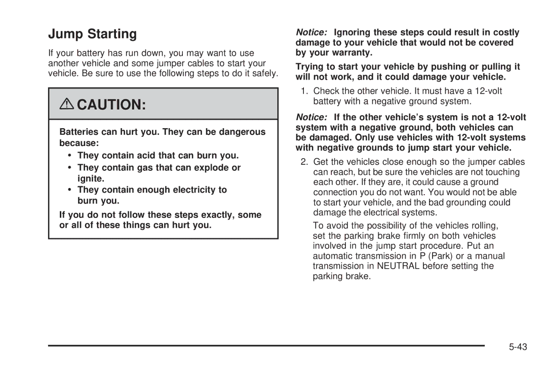 Chevrolet 2008 owner manual Jump Starting 