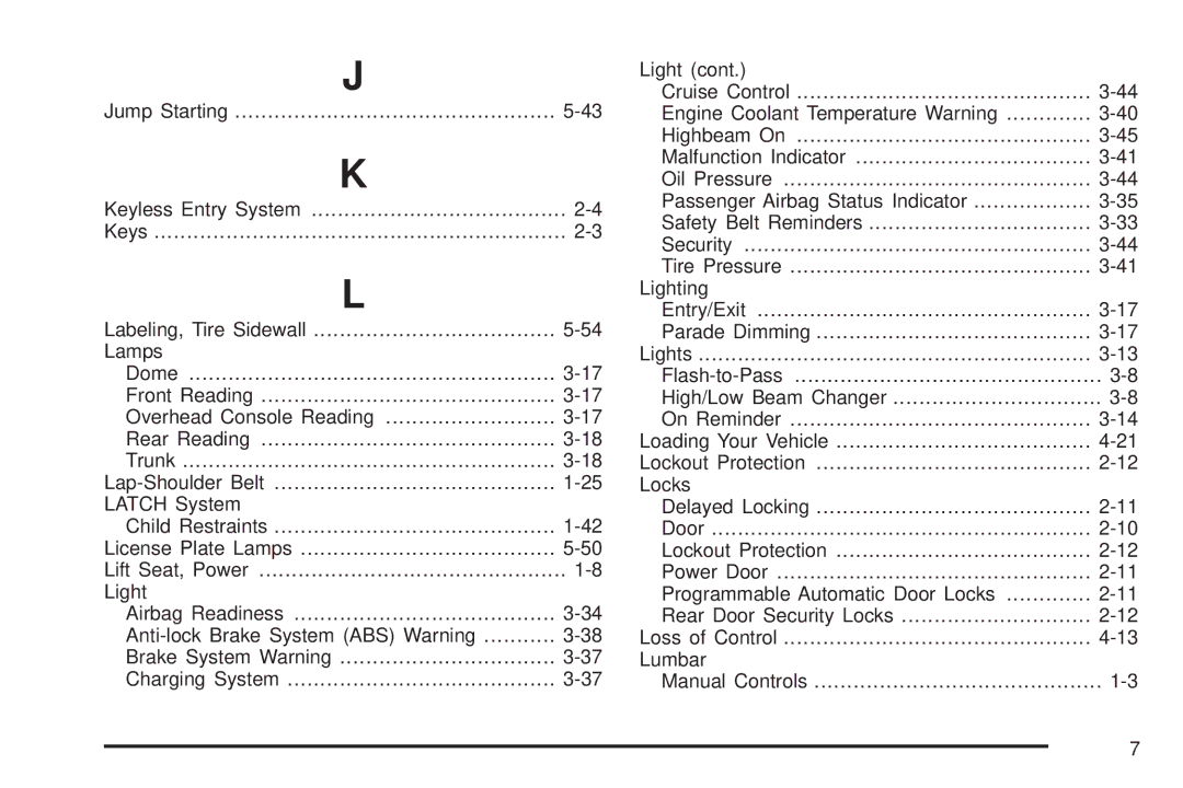 Chevrolet 2008 owner manual 