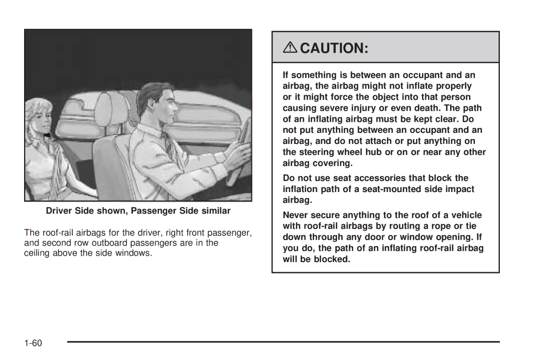 Chevrolet 2008 owner manual Driver Side shown, Passenger Side similar 