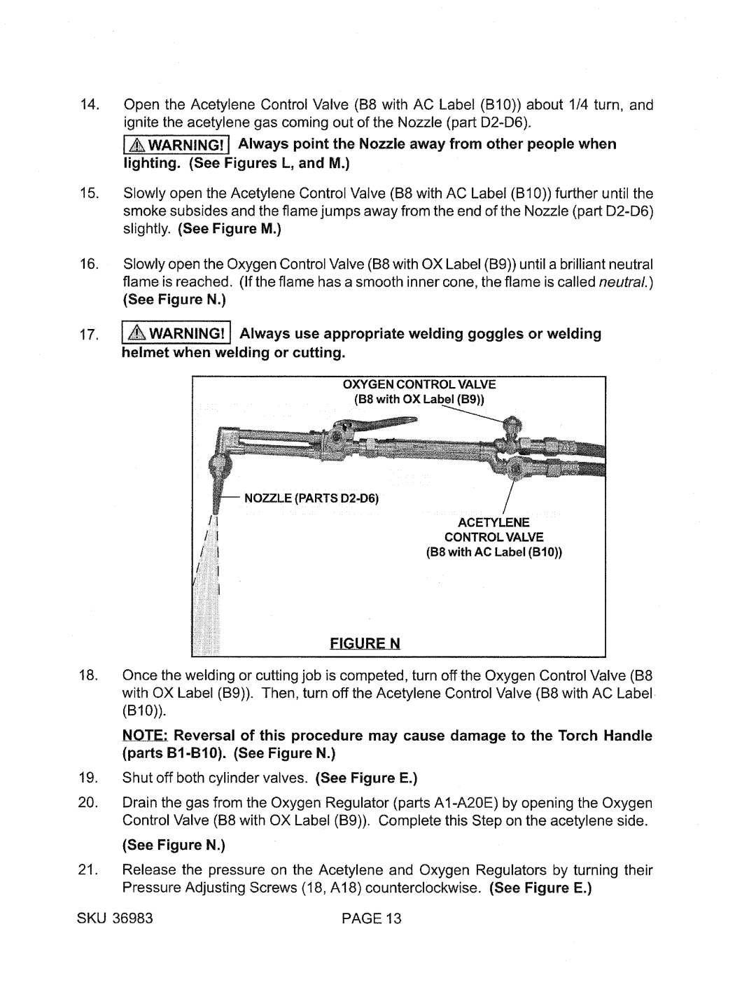 Chicago Electric 36983 manual 