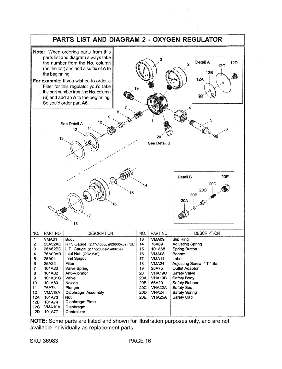 Chicago Electric 36983 manual 