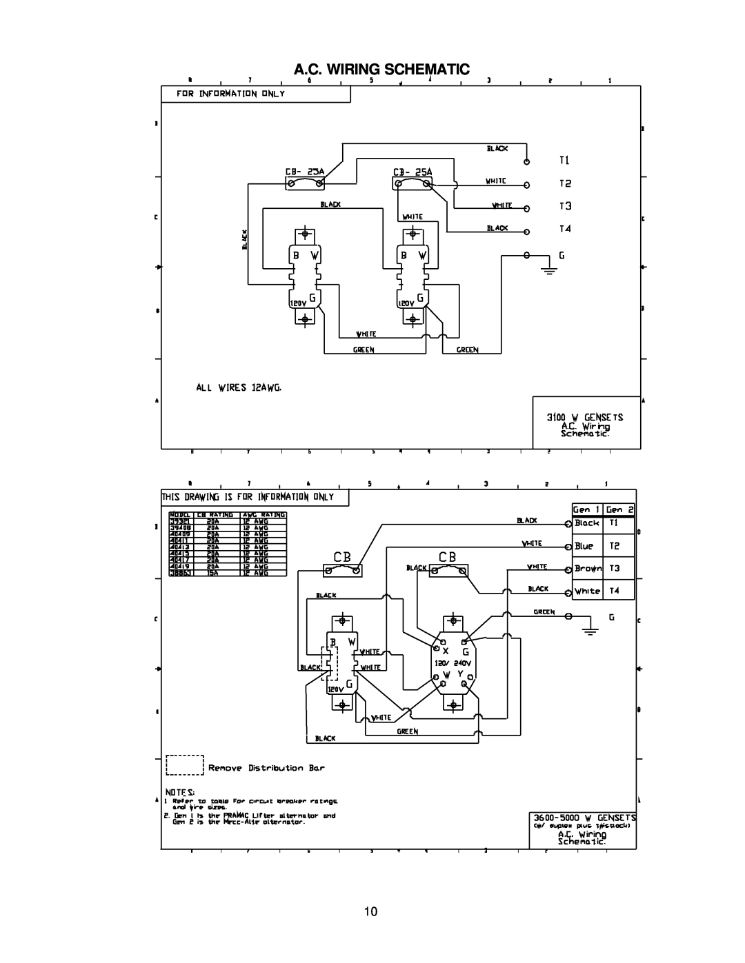Chicago Electric 38863, 38862, 39408, 39321 user manual A.C. Wiring Schematic 