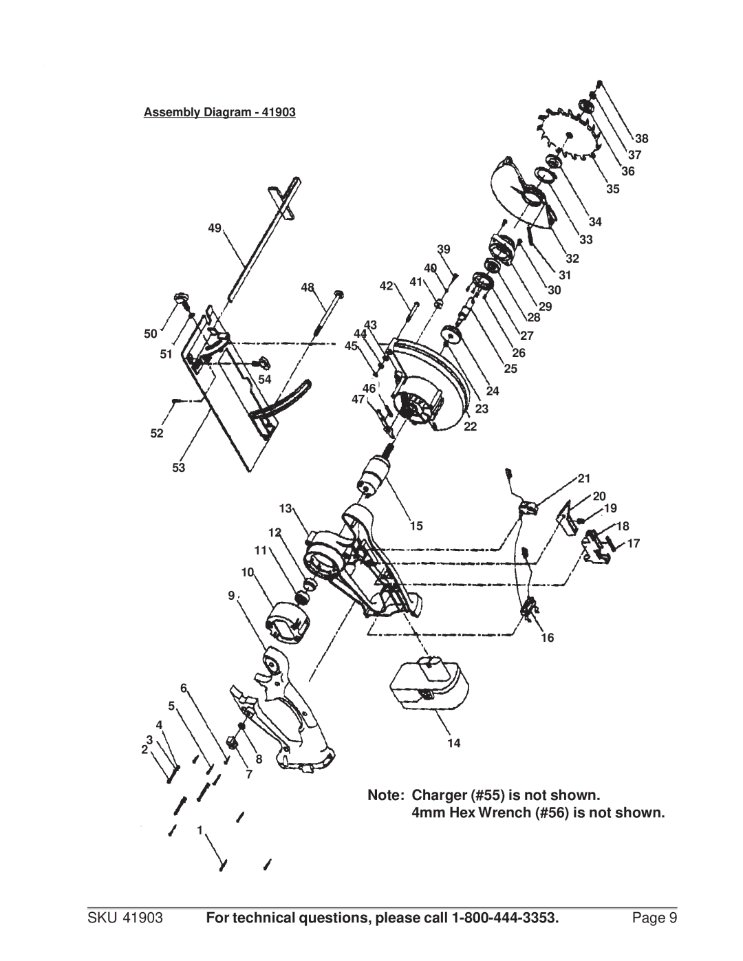 Chicago Electric 41903 operating instructions Assembly Diagram 