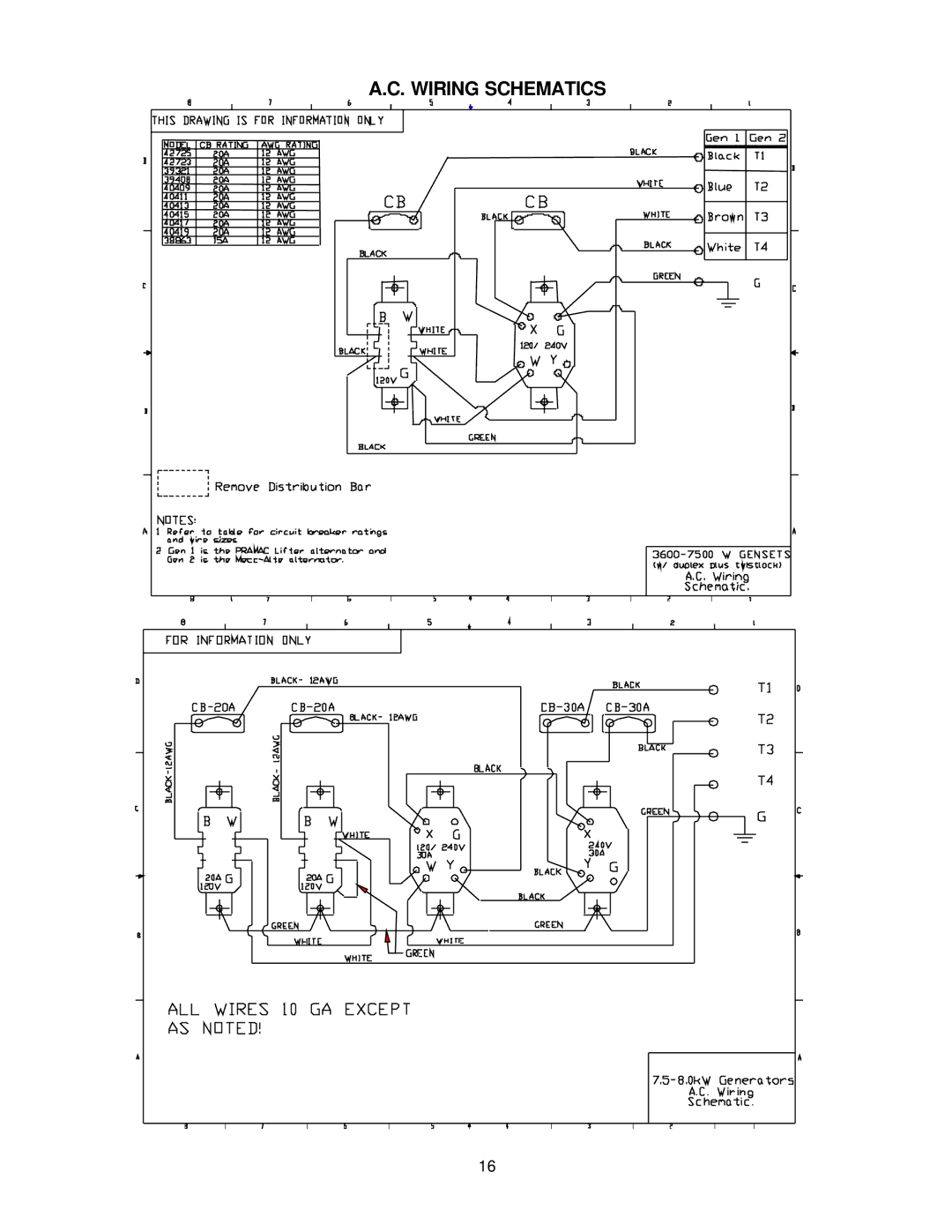 Chicago Electric 42725, 42727, 40814, 42723, 42724, 39461, 39982, 39984, 42728, 42726, 40827, 40423 user manual Wiring Schematics 