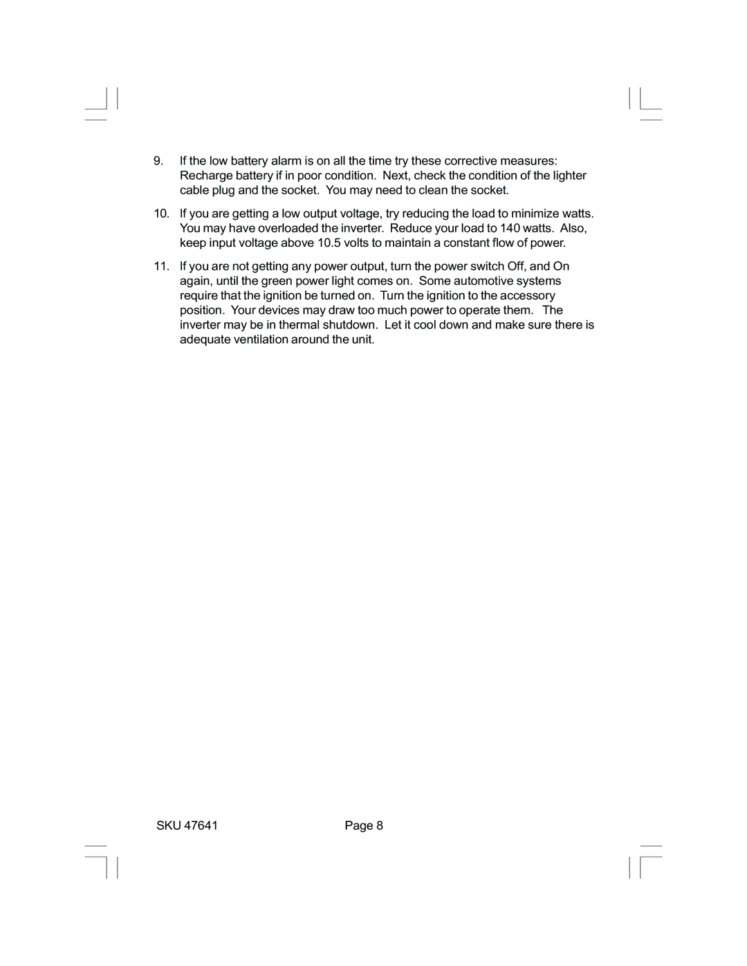 Chicago Electric 47641 operating instructions 