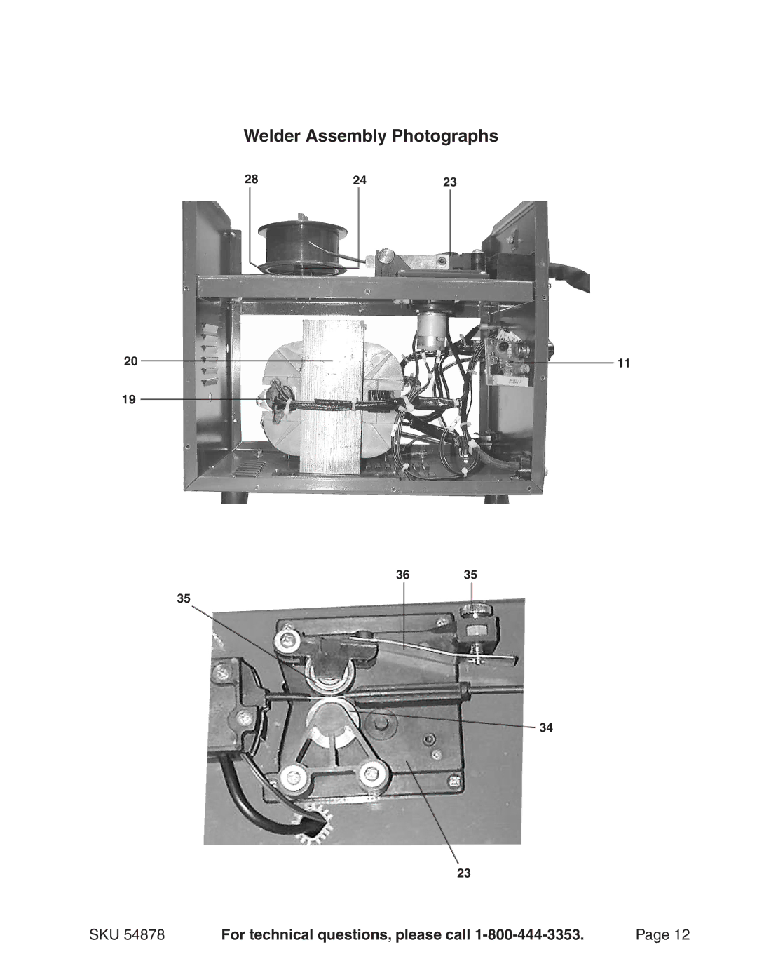 Chicago Electric 54878 manual Welder Assembly Photographs 