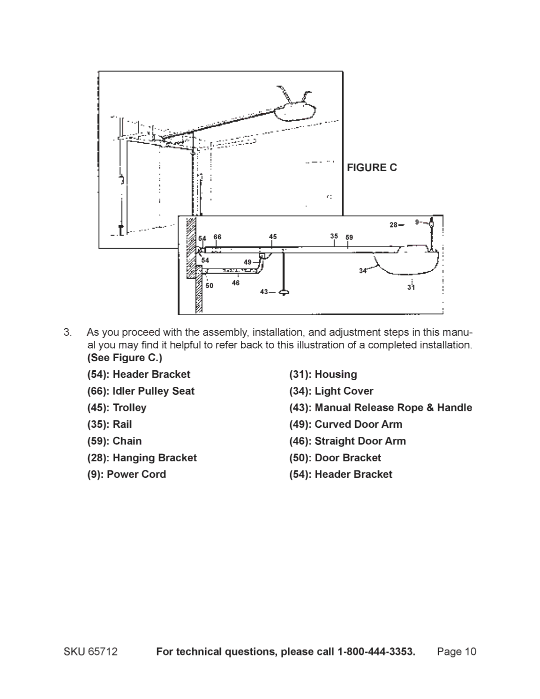 Chicago Electric 65712 manual Figure C 