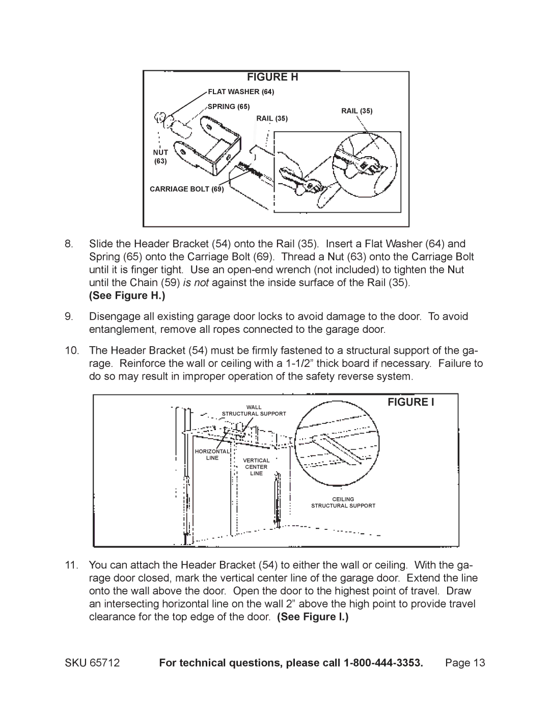 Chicago Electric 65712 manual See Figure H 