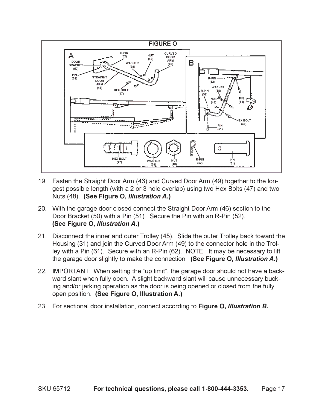 Chicago Electric 65712 manual See Figure O, Illustration a 