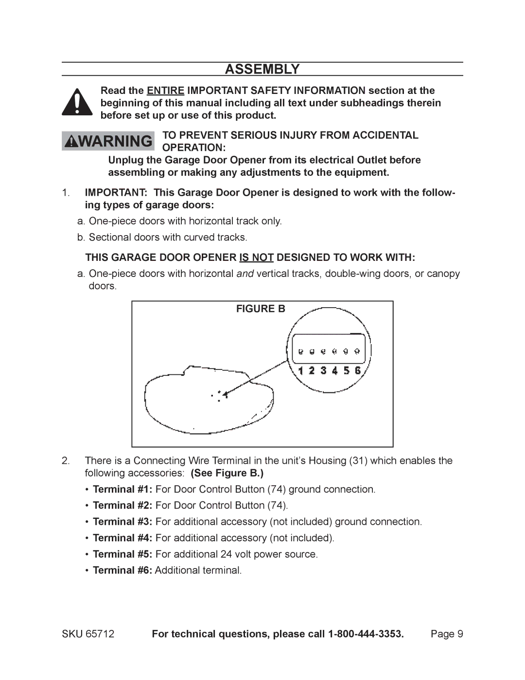 Chicago Electric 65712 manual Assembly 