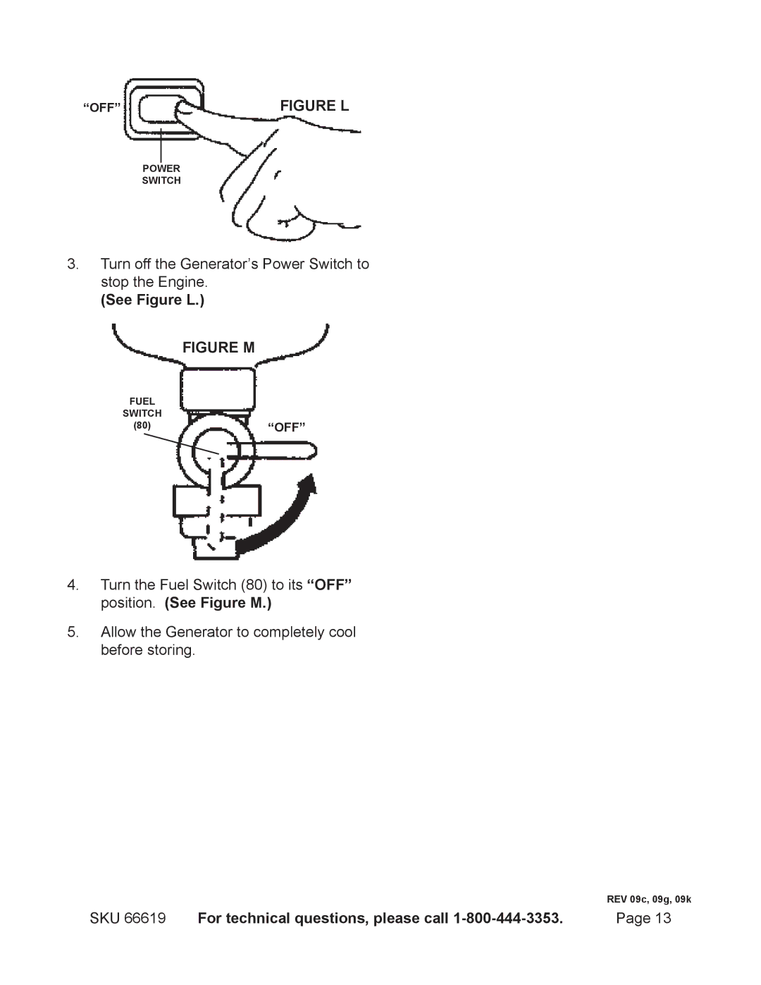 Chicago Electric 66619 manual See Figure L 