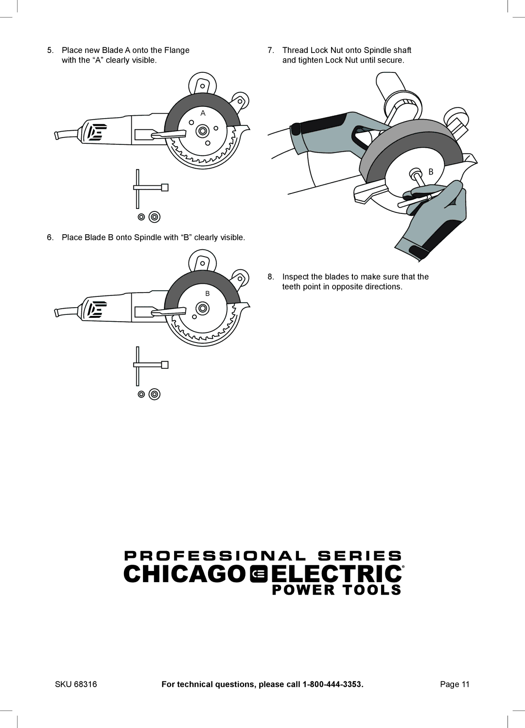 Chicago Electric 68316 owner manual Safety, Setup Operation Maintenance 