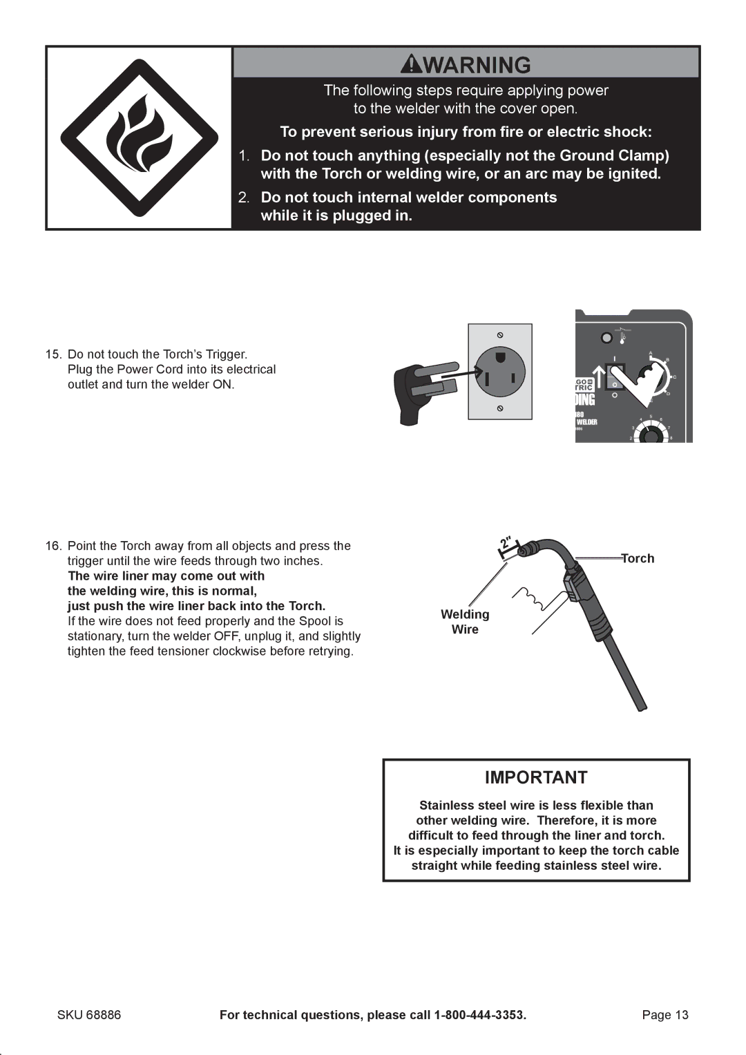 Chicago Electric 68886 owner manual Setup Basic Welding Welding Tips, Welding Wire 