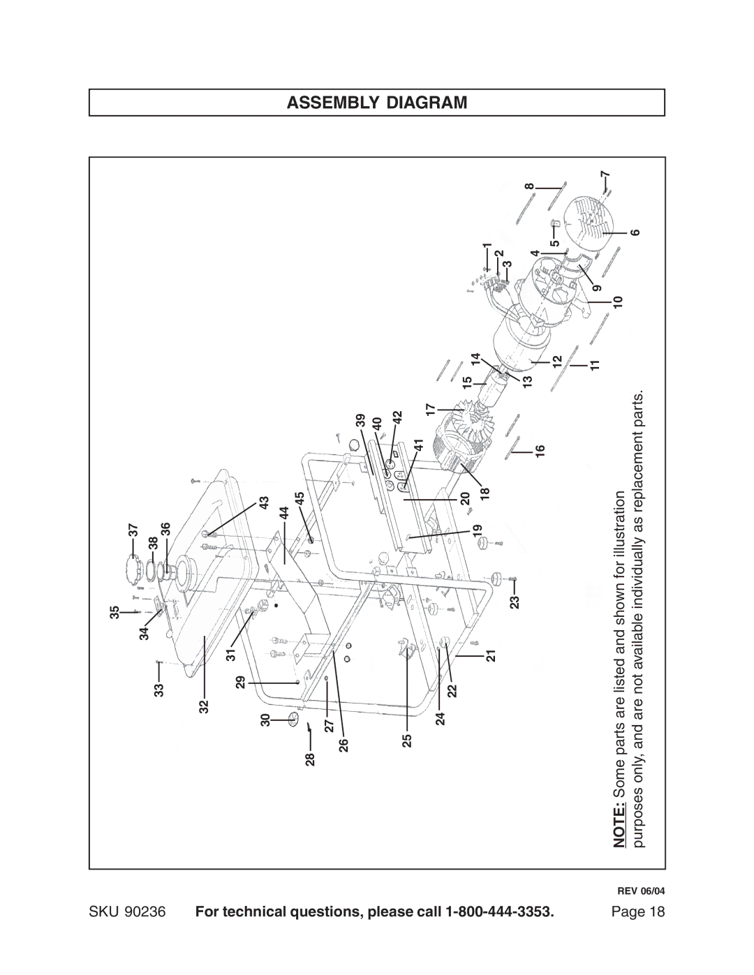 Chicago Electric 90236 manual Assembly Diagram 