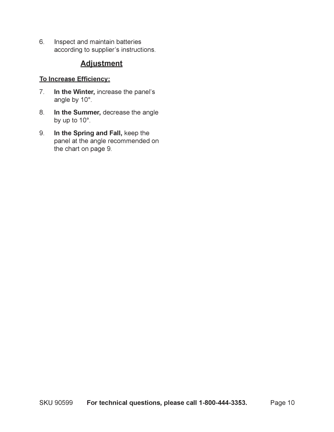 Chicago Electric 90599 manual Adjustment, To Increase Efficiency 