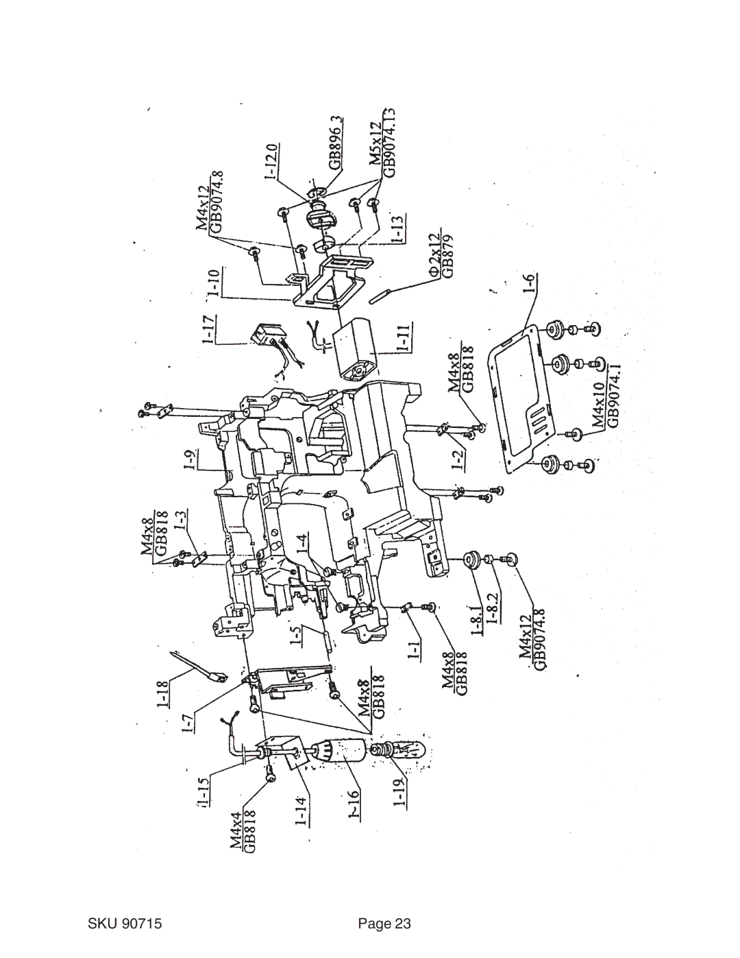 Chicago Electric 90715 manual Sku 