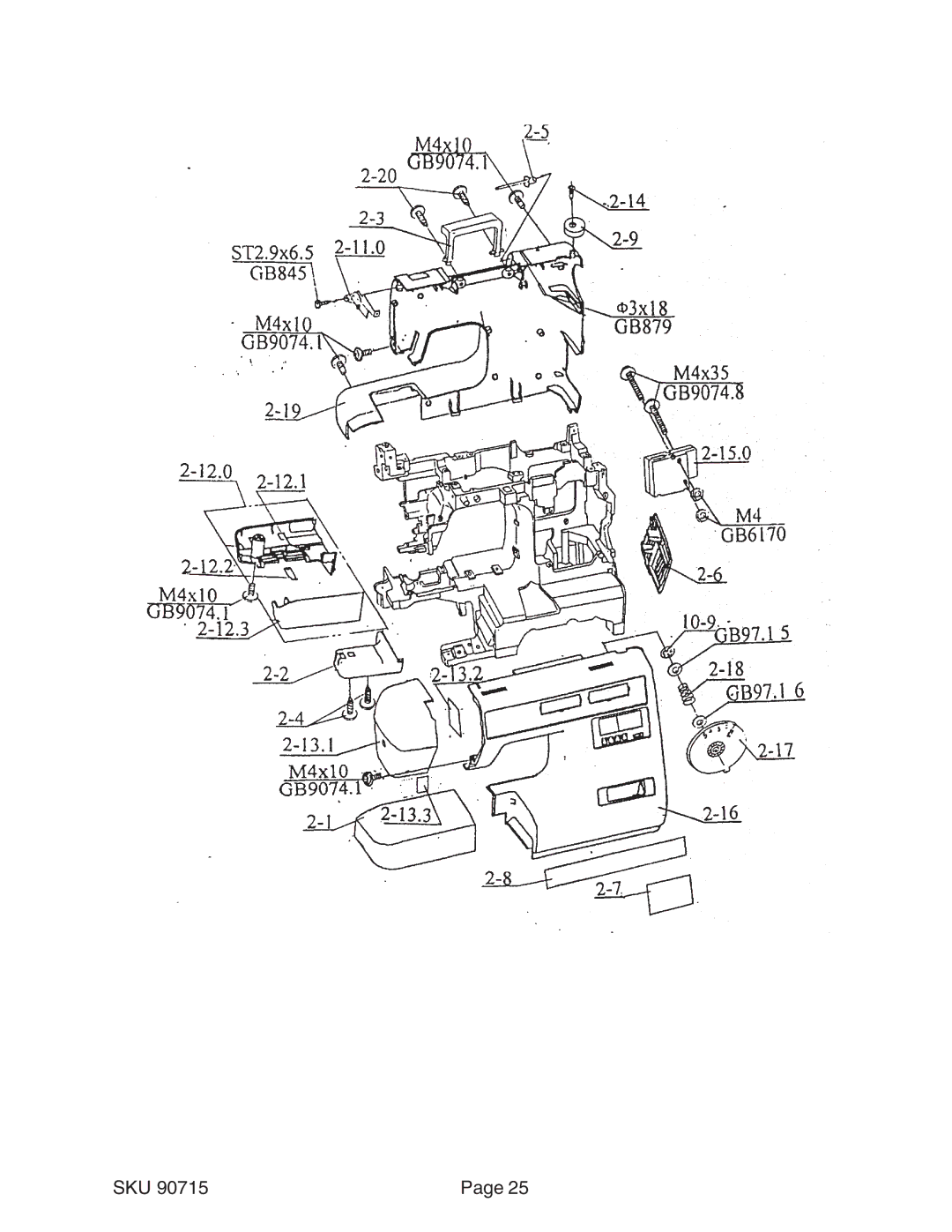 Chicago Electric 90715 manual Sku 