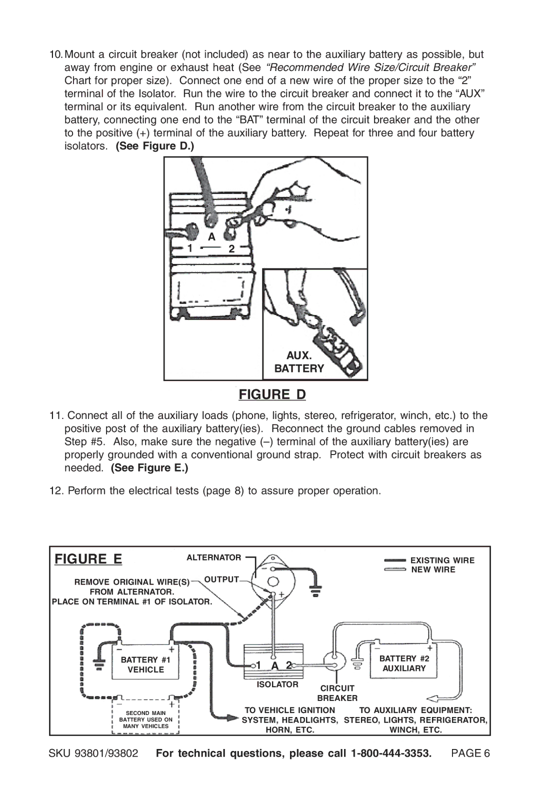 Chicago Electric 93802, 93801 instruction sheet Figure D 