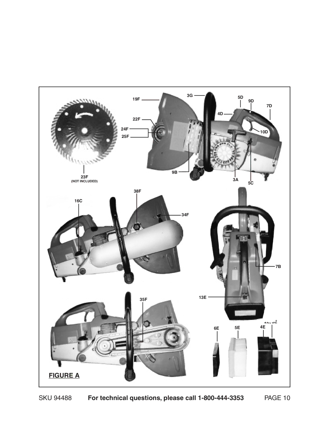 Chicago Electric 94488 operating instructions Figure a 