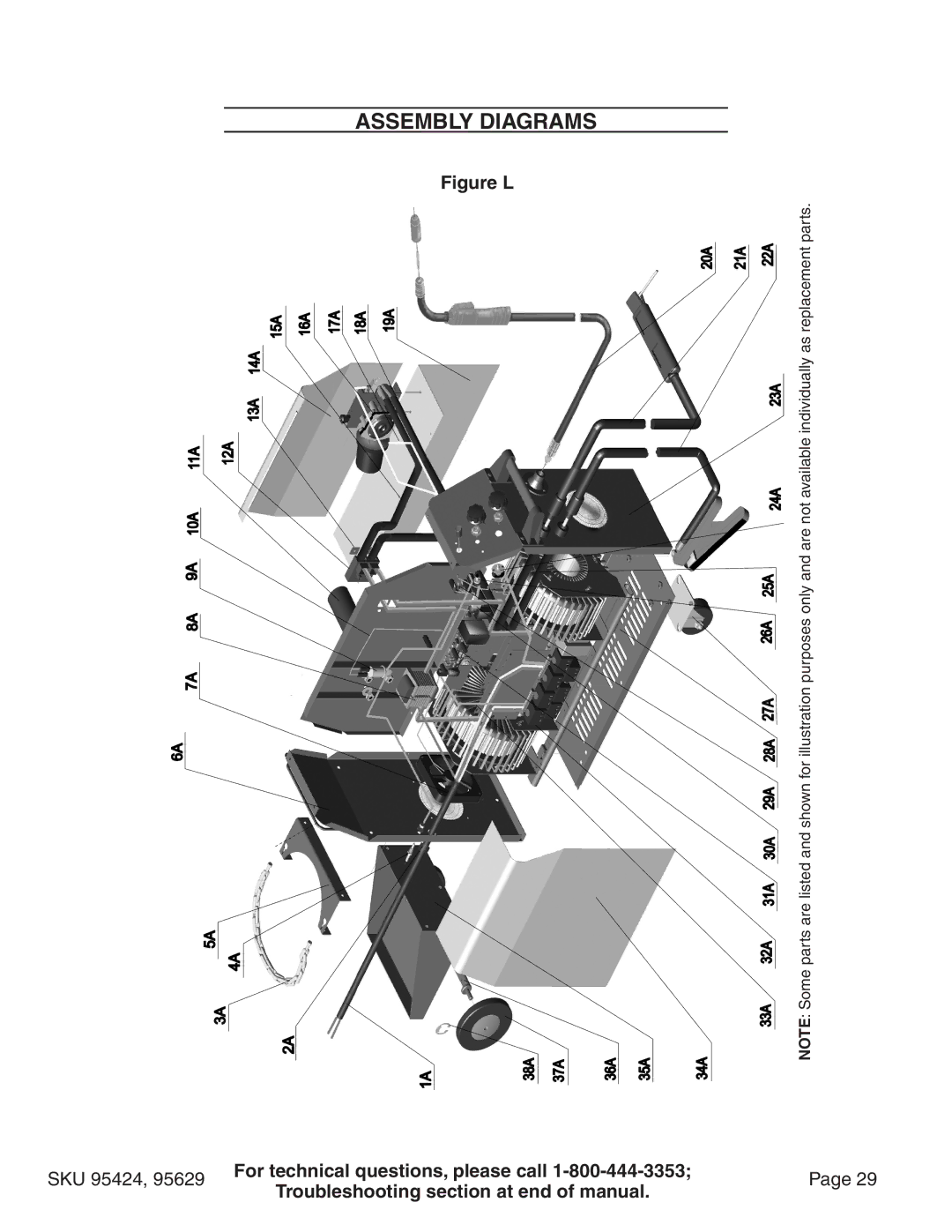 Chicago Electric 95424, 95629 manual Assembly Diagrams 