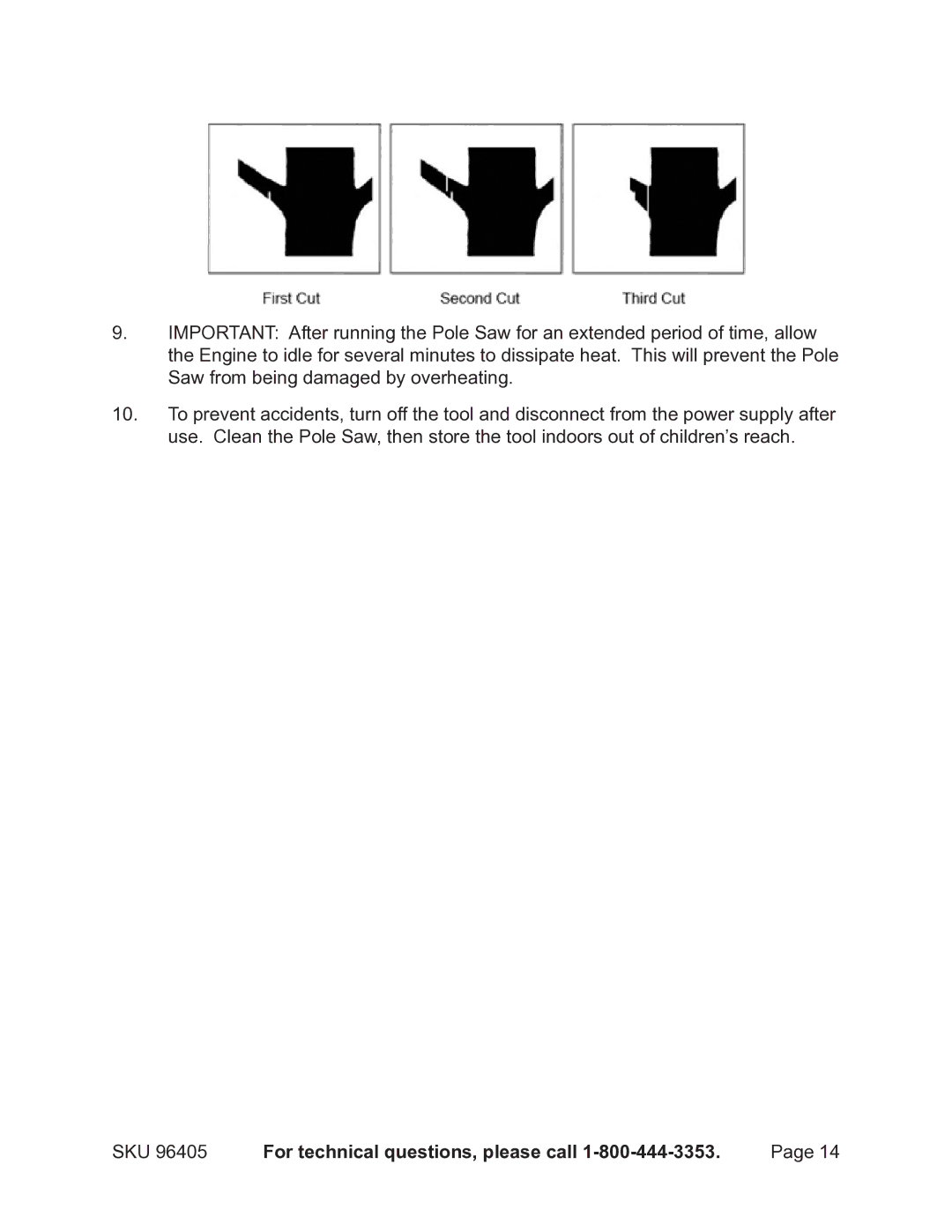 Chicago Electric 96405 manual For technical questions, please call 