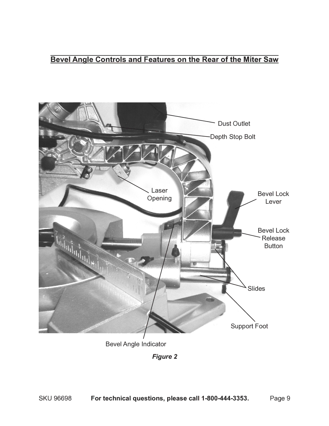 Chicago Electric 96698 operating instructions For technical questions, please call 