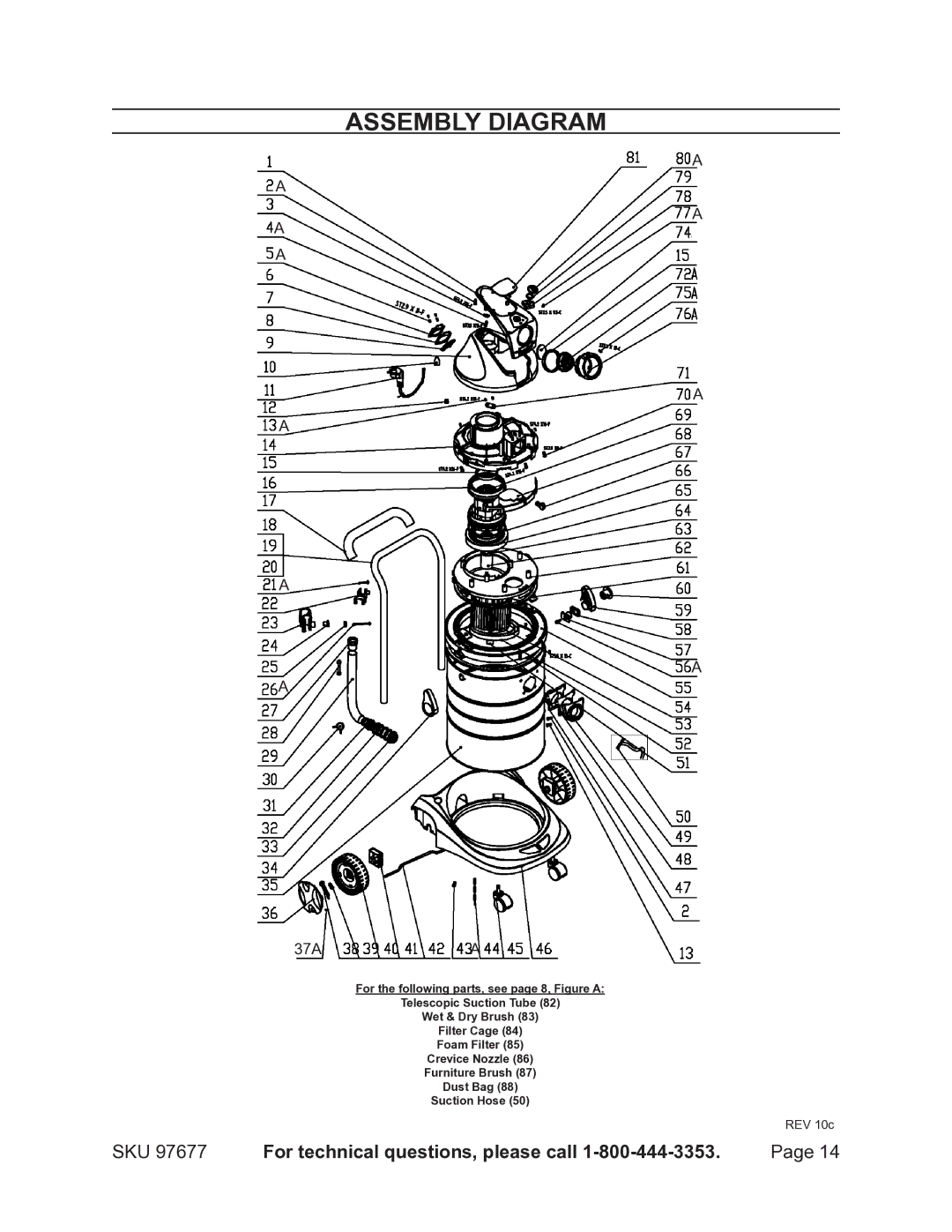 Chicago Electric 97677 manual Assembly Diagram 