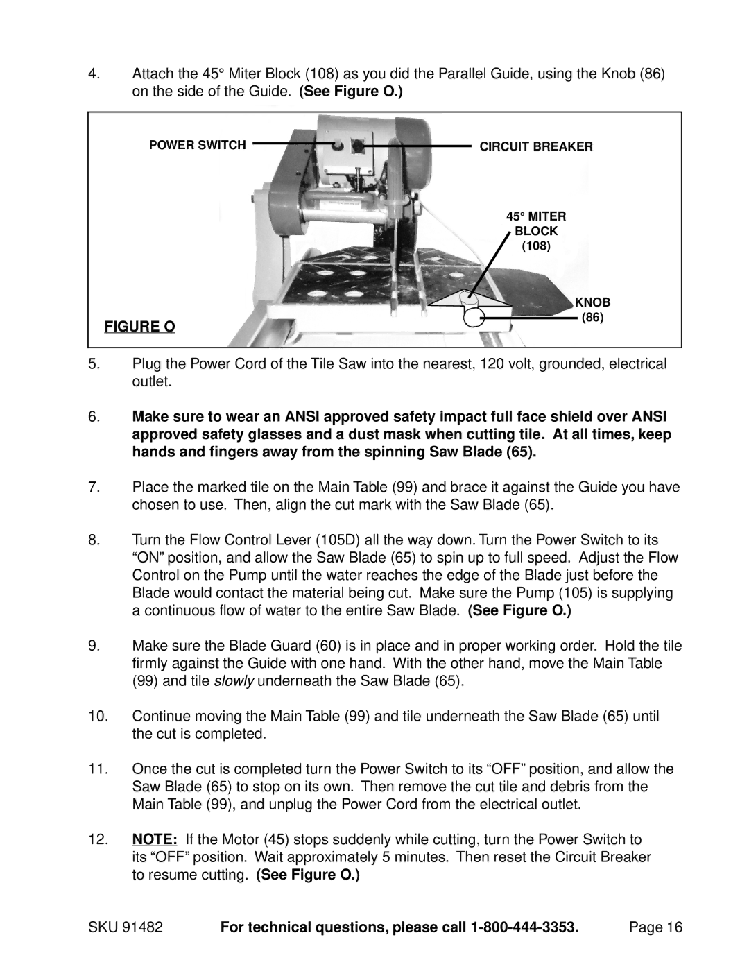 Chicago Electric Cookerhoods operating instructions Figure O 