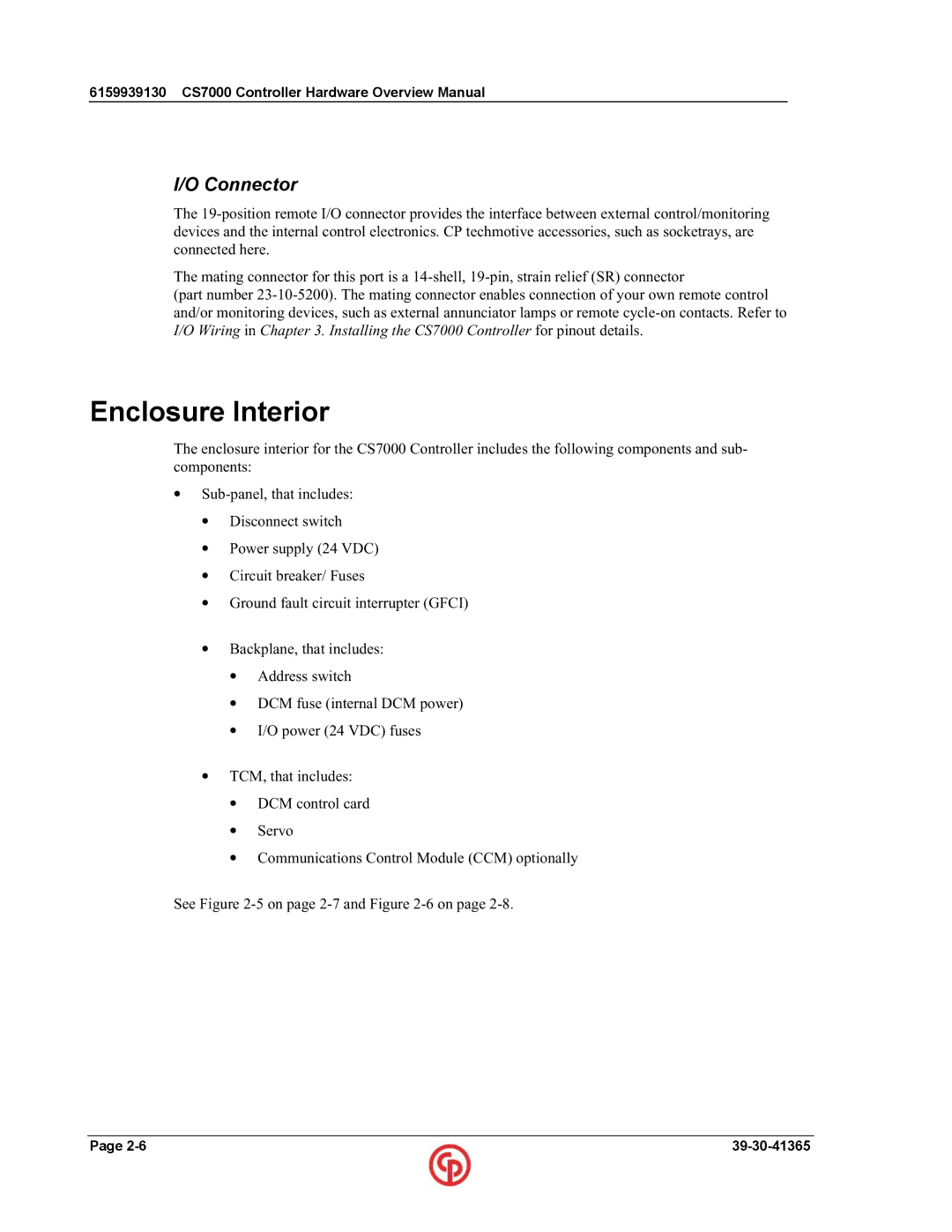 Chicago Pneumatic CS7000 manual Enclosure Interior, Connector 