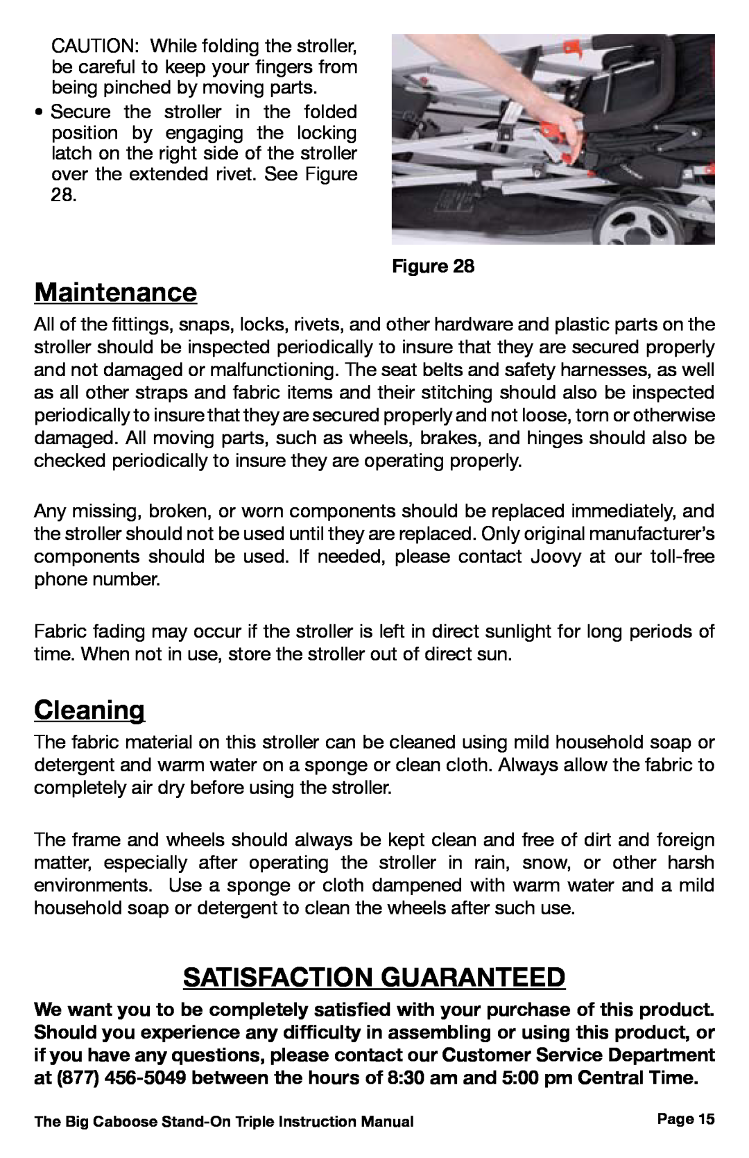 Chicco 431, 430, 437 manual Maintenance, Cleaning, Satisfaction Guaranteed, Figure 8 
