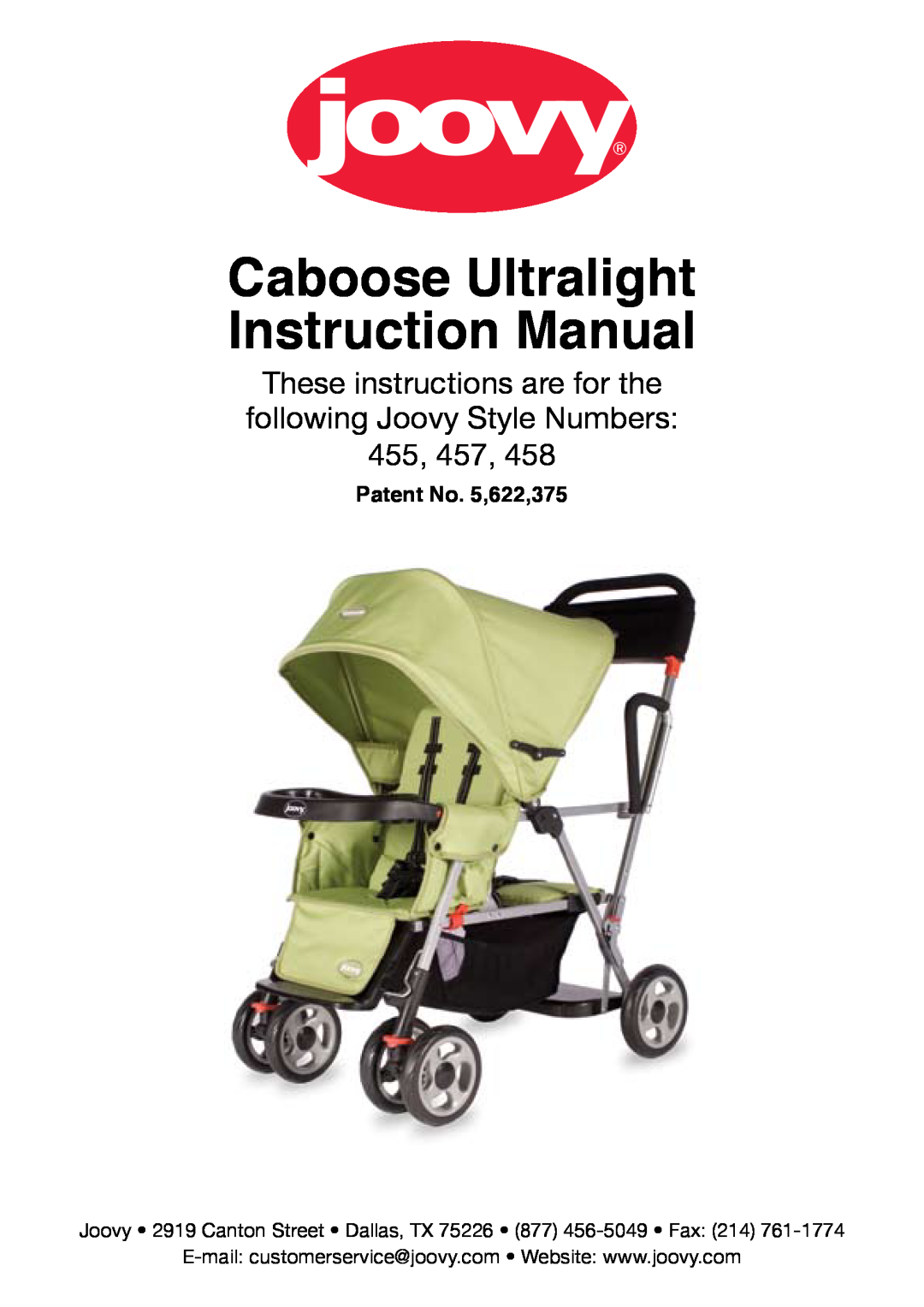Chicco 455, 457, 458 manual Caboose Ultralight Instruction Manual 