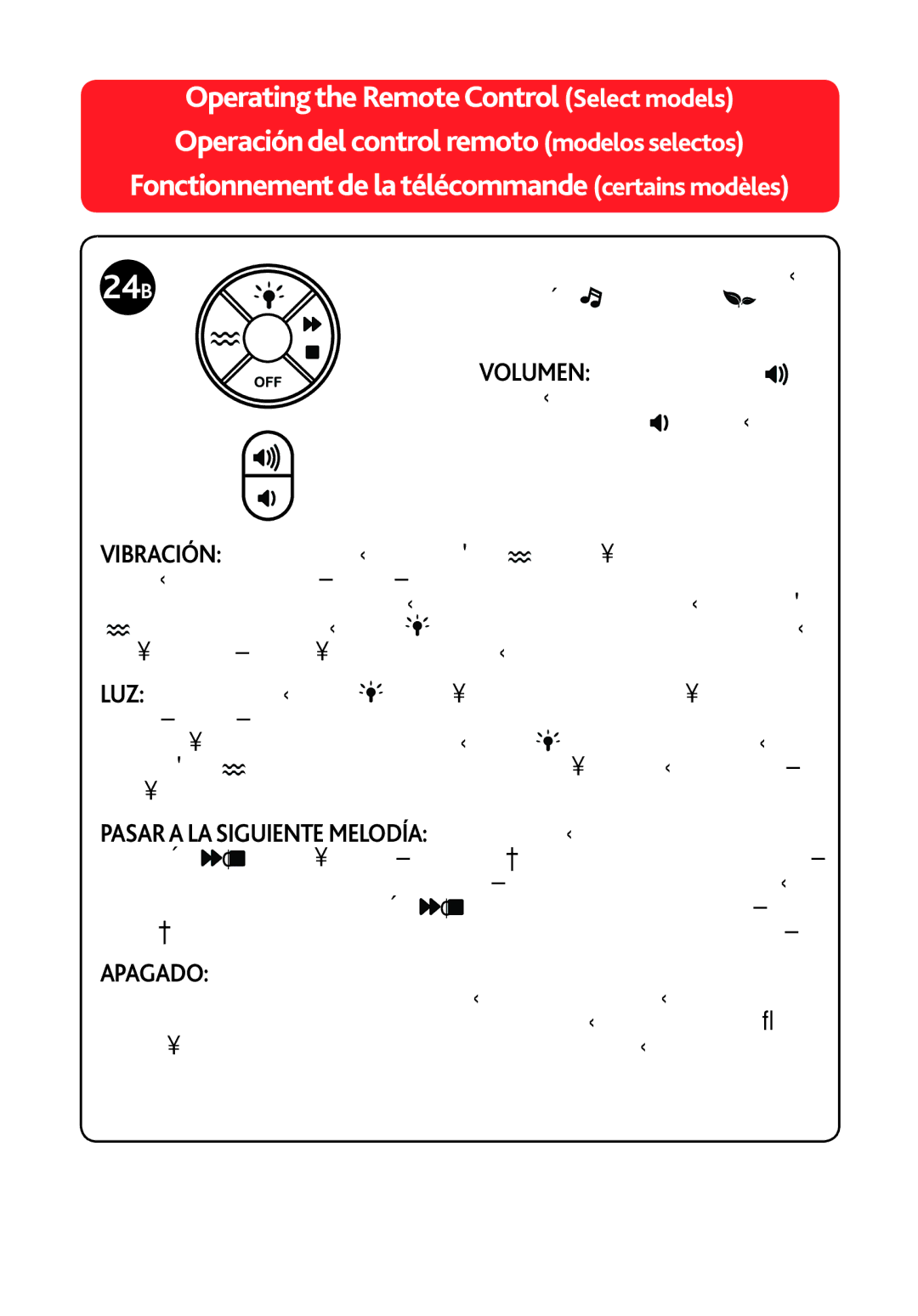 Chicco LX/SE manual Activar lo siguiente, Disminuir el sonido 