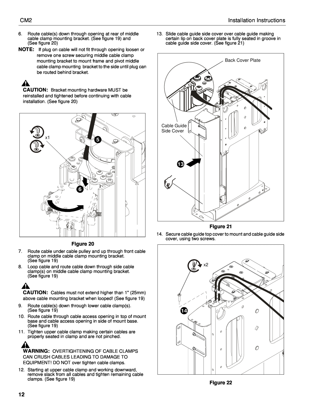 Chief Manufacturing CM2 installation instructions Installation Instructions, See figure 