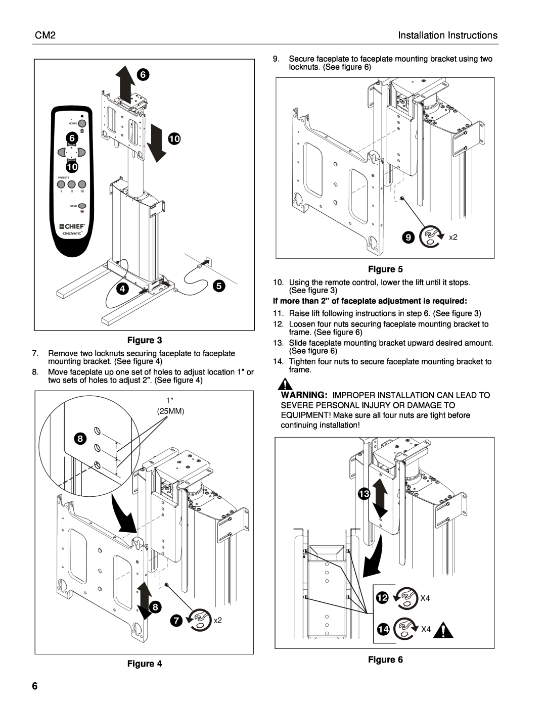 Chief Manufacturing CM2 installation instructions Installation Instructions 