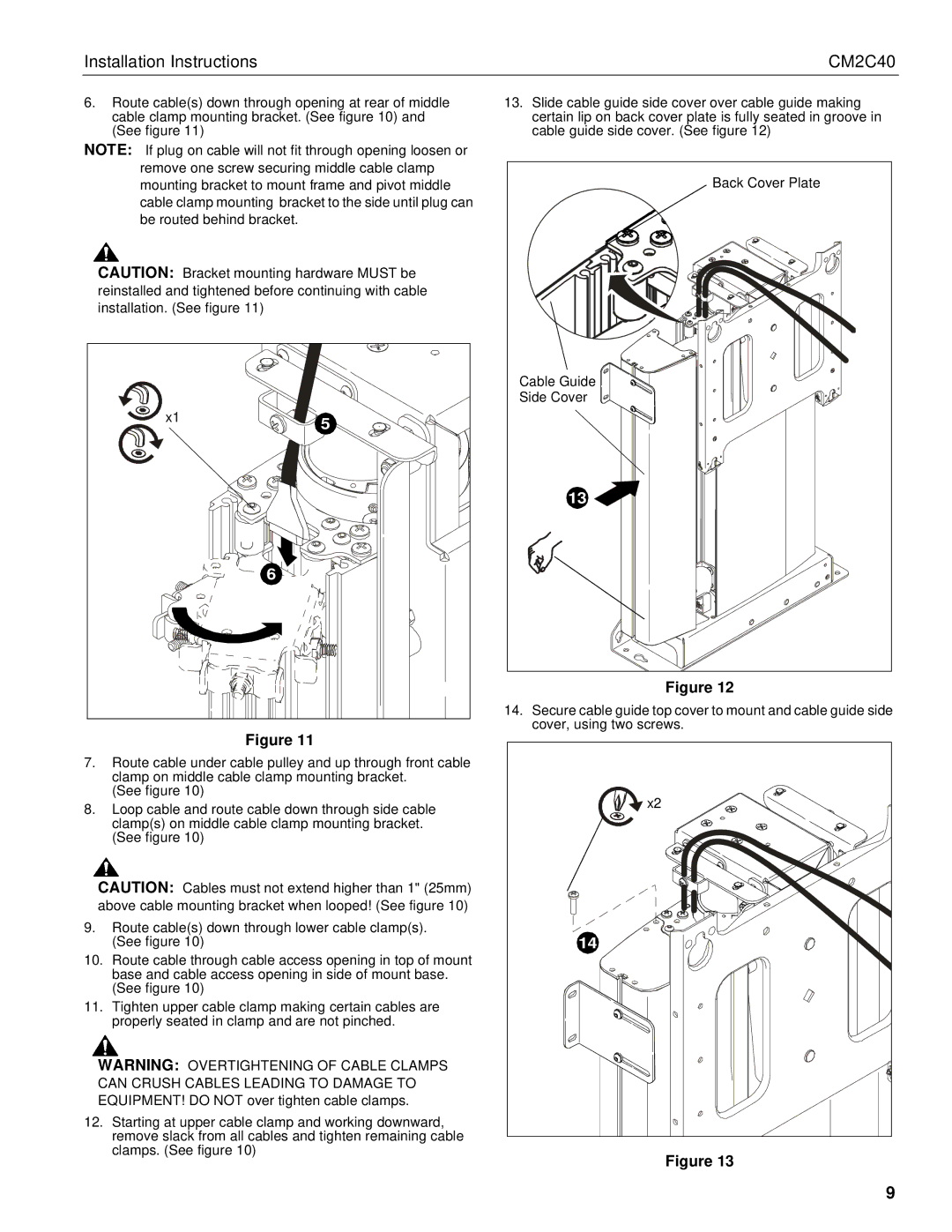 Chief Manufacturing CM2C40 installation instructions Side Cover 