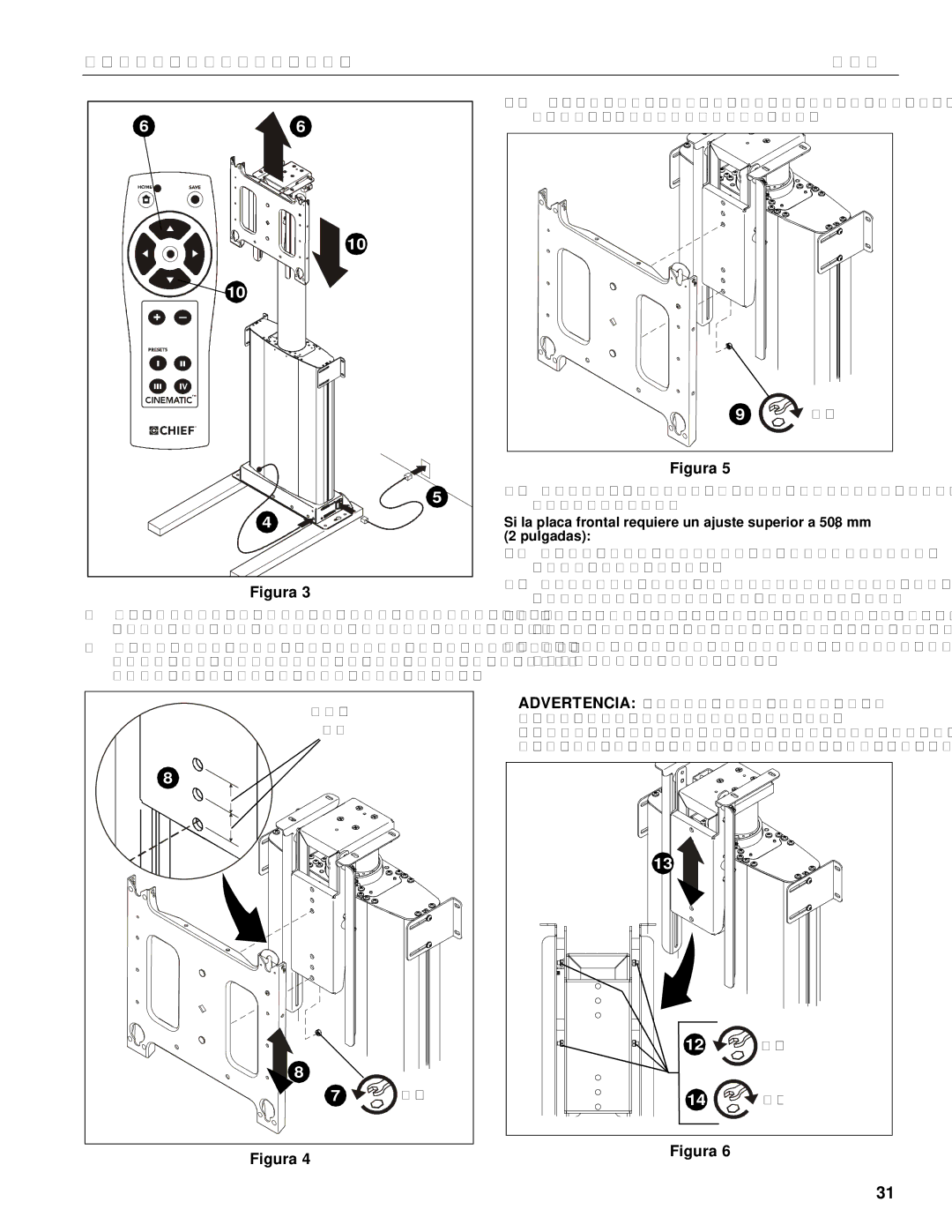 Chief Manufacturing CM2L40 installation instructions 25 mm 