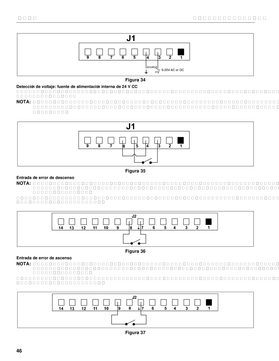 Chief Manufacturing CM2L40 installation instructions Entrada de error de descenso, Entrada de error de ascenso 