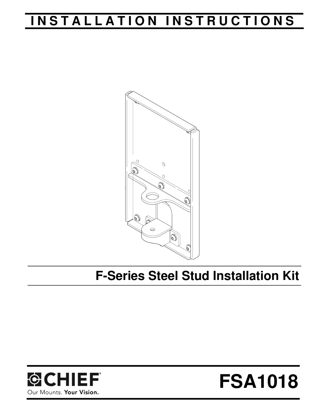 Chief Manufacturing FSA1018 installation instructions 