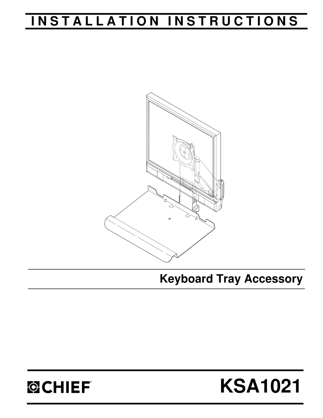 Chief Manufacturing KSA1021 installation instructions 