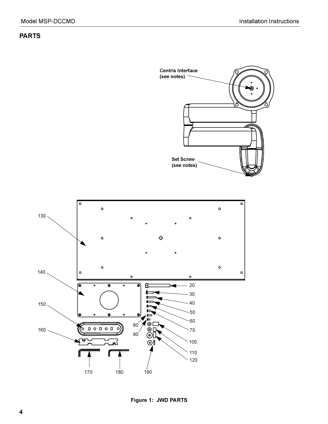 Chief Manufacturing MSP-DCCMD installation instructions JWD Parts 