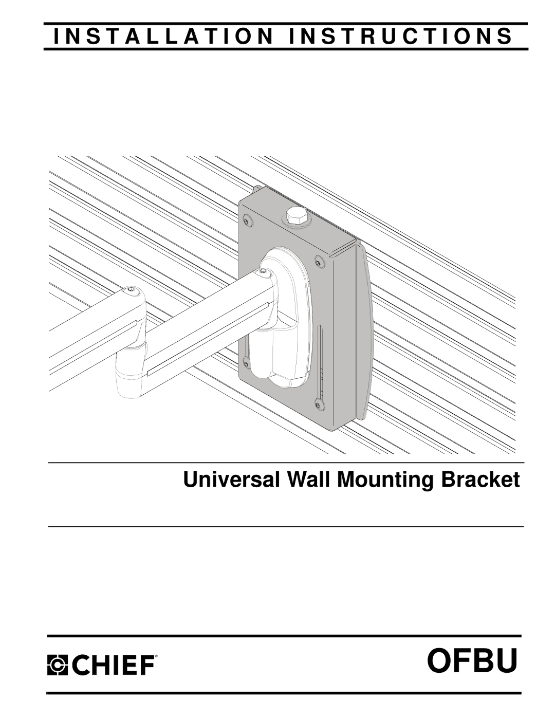 Chief Manufacturing OFBU installation instructions Ofbu 